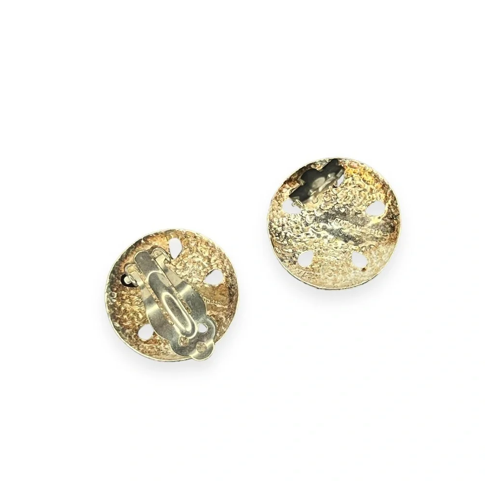 Sterling Sand Dollar Clip-on Earrings